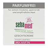 Sebamed Trockene Haut Gesichtscreme Parfumfrei Urea Akut 5%, lindert spürbar Spannungsgefühl, Schuppung und Rauheit bei trockener Haut, für Männer und Frauen, ohne Parfum, 50 ml