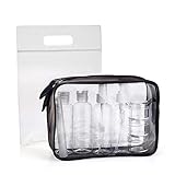 MOCOCITO Kulturbeutel Transparent Reiseflaschen zum Befüllen 8 Stück Reiseflasche Set(100ml), Flugzeug Gadgets, Reisezubehör, Handgepäck Flüssigkeiten