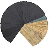 70 Stück Schleifpapier Set, 23x9 cm Nassschleifpapier, Körnung 120 150 180 240 320 400 600 800 1000 1200 1500 2000 2500 3000, Schmirgelpapier Fein Holz zum Polieren von Autos, Metallen, Wänden