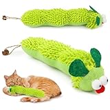 Jognee Katzenminze-Spielzeug, interaktives Katzenspielzeug, weiches Katzenkissen, Spielzeug, Kätzchen-Raupen-Katzenminze-Spielzeug, weiches und langlebiges Katzenspielzeug, Raupen-Kicker, flauschiges