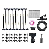 FmtwPhn Bewässerungssystem Für Garten | Flexibler Bewässerungsschlauch,Verstellbares Automatisches 360 Grad Regner Set für Rasen Außenbereich Bäume Blumenbeete Beetpflanzen Terrasse Innenbereich