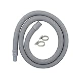 tecuro Ablaufschlauch-Verlängerung 0,5 m für Waschmaschinen und Spülmaschinen, einfache Montage, inkl. 2 Schlauchschellen, hochflexibler Kunststoff