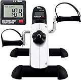 himaly Mini bike Heimtrainer, Pedaltrainer/Armtrainer und Beintrainer/Verstellbare Digitale Pedale Mit LCD-Display/Mini Fitnessbike(Weiß)