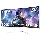 Z-Edge 30 Zoll Ultrawide Curved Gaming Monitor 200Hz (DP) 165Hz (HDMI) 1ms MPRT, 2560x1080 VA Panel, 21:9 R1500 Curved Bildschirm, 99% sRGB, 300cd/m² Helligkeit, FreeSync, HDMI & DisplayPort, Weiß
