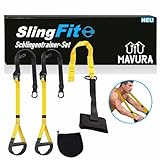 SlingFit Schlingentrainer-Set Widerstandsbänder Fitnessbänder, Sling Trainer Suspension Straps