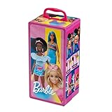 Theo Klein 5801 Barbie Schrankkoffer Kleiderstangen und Fächern, Spielzeug für Kinder ab 3 Jahren, inkl. Zubehör, Multicolor