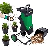 EPIKNOWEE Fortschrittlicher Elektro-Gartenhäcksler 2400W Leistung & 4500 U/min Rotationsmesser, Schnellschneidender Häcksler für effizientes Zerkleinern mit 50L Sack