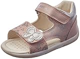 Geox Baby Mädchen B Sandal Tapuz Girl Erste Schritte,Lt Rose Silver,24 EU