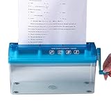 Manueller Aktenvernichter - Aktenvernchter | Aktenverichter Für Finanzrechnungen, Kompakter Dokumentenschneider Mit Handkurbel, Persönlicher Manueller Papierschneider | Für Den Schutz Der Pr