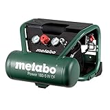 Metabo Kompressor Power Power 180-5 W OF (601531000) Karton, Ansaugleistung: 160 l/min, Füllleistung: 90 l/min, Effektive Liefermenge (bei 80% max. Druck): 75 l/min