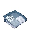 ULLENBOOM ® Krabbeldecke für Baby 100x100 cm, 100% OEKO-TEX Materialien, Made in EU, Dick & weich gepolstert, Blau - ideal als Babydecke, Laufgittereinlage & Spieldecke Baby