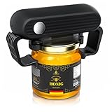 Arendo Automatischer Glasöffner, Elektrischer Deckelöffner für versiegelte Gläser (3,5–10 cm), Jar Opener, freihändiger Schraubdeckelöffner, Küchenhelfer für Senioren