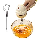 Elektrischer Handmixer – Elektrischer Standmixer in Bärenform | Knetmaschine für Torten mit Zubehör | Handrührer aus Edelstahl mit Tasche, 3 Geschwindigkeiten
