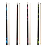 GARSEN 4 Stück Billard-Queue-Stick, 147,3 cm, 510 g, 538,6 g, 595,3 g, Billard-Haus, Bar, Pool-Queue