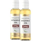 Vitamin E Tropfen Hochdosiert | 236 ml (2 x 118 ml) | 211 IE | Vegane Öl Flüssigkeit Kosmetik für Haare, Haut, Nägel | von Horbaach