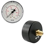 Fittingstore - Waagerecht Manometer Ø 40, 50, 63 mm Druckluftmanometer, Klasse 2.5, auch für Vakuum (An­zei­gebe­reich: 0-6 bar, Durch­mes­ser: 40 mm)