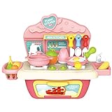 Spielküchen-Set für Kinder Rollenspiel-Picknick-Küchen-Spielset Rollenspiel-Spielhaus mit Kochzubehör Robust Langlebig | Lernspielzeug zum Kultivieren des Denkens für Mädchen, Jungen, Kleinkinder