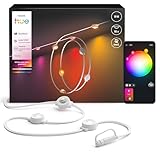 Philips Hue Festavia Permanent Außenlichterketten-Erweiterung, 9 m, 16 Lichter, 55 Lumen je Licht, dimmbar, wetterfest, wasserfest, White und Color Ambience, weißes Kabel