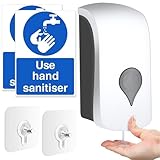 1000 ml Seifenspender, Wandmontage, Flüssigseifenspender, manueller Gel-Flüssig-Shampoo-Waschmittelbehälter für Badezimmer, Küche, Hotel, Schule, Büro, mit Handdesinfektionsmittel, stanzfreie