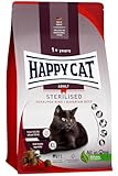 Happy Cat Sterilised Adult Voralpen Rind M - Trockenfutter für sterilisierte Katzen und Kater - 4 kg