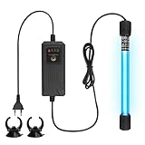 CLIUNT Aquarium UV Sterilisator Licht, 11W Zuhause UV Sterilisator Lampe mit Timer und Saugnapf,Uv Klärer Aquarium, Küche UV Sterilisationslampe für Reinigung von Aquarien Aquarium Pools Fishbowl
