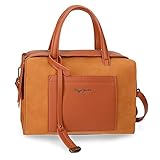 Pepe Jeans Lorain Bowling-Tasche Gelb 28x21x14 cms Synthetisches Leder