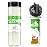 CMC Pulver 255g - Natürlicher reiner CMC Pulverkleber, geeignet für den Einsatz als Carboxymethylcellulose Verdickungsmittel in Heißtopf, Kuchen, Eis, Tiefkühlkost, Süßigkeiten, Soßen und Desserts