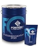 Fonteino 2K Epoxidharz Bodenbeschichtung Bodenfarbe Fußbodenfarbe Epoxy Garage - Anthrazitgrau 10Kg