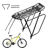 Fahrrad-Heckträger – Mountainbike-Gepäckträger – Aluminiumlegierung, Gepäckaufbewahrungsständer, Zubehör, Rückenstütze für , Straße, Garage, Radfahren, Erwachsene