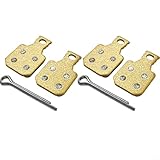 Scheibenbremsbeläge für Mountainbike, Roller, Metallharz-Mischung, bieten stabile Bremsleistung und verbesserte Haltbarkeit für aggressive Trail- und Straßenbenutzung (Gold)