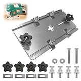 Frästisch Einlegeplatte Set,Aluminium FräStisch für Oberfräse,Holzbearbeitungstisch-Fräsplatte,Silver Fräsplatte Stichsäge-Hilfswerkzeug,Einlegeplatte Oberfräse für Oberfräse Stichsäge
