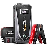 YaberAuto Starthilfe Powerbank 5000A Spitzenstrom 26800mAh Auto Starthilfe mit LCD-Display(Für alle Benzinmotor oder 10,0L Dieselmotoren), Starthilfegerät mit LED Taschenlampe, YA40