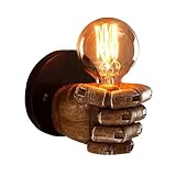 KRUIHAN Wandleuchte Sconce E27 Wandleuchte Weinlese Wandleuchten Licht Schirme Industrielle Lampe Wand montiert Licht für Wohnzimmer,Neben,Schlafzimmer,Loft,Badezimmer (Linke Hand Wandleuchte)