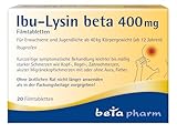 Ibu-Lysin beta 400 mg Filmtabletten - Kopfschmerztabletten mit 400 mg Ibuprofen-Lysin - Filmtabletten stark gegen Kopfschmerzen, Migräne & Fieber - für Erwachsene & Jugendliche ab 12 Jahren - 20 Stk.