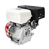 Benzinmotor 9700W 15HP Standmotor Industriemotor, 4-Takt 420cc Kartmotor Generator Ersatzmotor, 3600rpm Benzin Luftkühlung Motor für Minibikes Rasenmäher Holzspalter Wasserpumpen