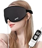 UNCN Beheizte Augenmaske für trockene Augen Hot Electric USB Warme Kompresse Heizung Pad für Augen, Lindern geschwollene rosa Augen, Blepharitis, Chalazion, Stye waschbar (grau)