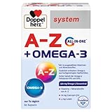 Doppelherz system A-Z + OMEGA-3 ALL-IN-ONE – 19 Vitamine und Mineralstoffe PLUS Omega-3 – 60 Kapseln