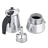 Pissente Kaffeemaschine Kaffee, Edelstahl - -Hersteller, Breite Kaffeekanne 300 Ml, Leichtes Griff, Tragbar, Langlebig, Kompatibel mit Verschiedenen Öfen (450ML)