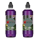 Moritz 2 Liter Bio Lampenöl lila farbig für Öllampen Bambusfackeln Gartenfackel und Wandfackeln