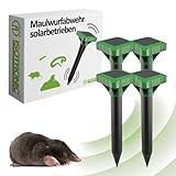 ISOTRONIC Maulwurfvertreiber Solar 4er Set I Maulwurfschreck für den Garten I Maulwurfabwehr, Wühlmausvertreiber, Wühlmausschreck