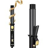 Terviiix Automatic Lockenstab 32mm, Automatisch rotierender Lockenstab, Automatischer Lockenstab für langes Haar, Keramischer Lockenstab mit Arganöl & Keratin mit Klemme, isolierte Reisetasche