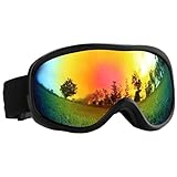 Generico Skibrille | Augenschutz für Sport, doppellagig, für den Winter, beschlagfrei, für Skifahren, Radfahren, Outdoor, Motorrad, Snowboard, Motorrad