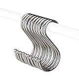 S Heavy Duty Haken – Topfhaken, Kleiderstange | 10 Stück Iron S-Haken für Schrank, Handtuchstange, Kleiderleiste, Kochutensilien, Speisekammer-Organizer, Taschenhalter, Ci