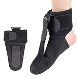 ZAANU Plantarfasziitis-Nachtschiene, Schuhe und Socken, 2-teiliges Set, Fußstütz-Stretchgürtel, weiche elastische Stiefel zur Linderung von Achillessehnenentzündungen und Fersenschmerzen-Black||L