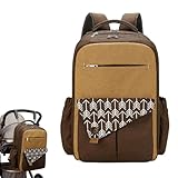 Generisch Wickelrucksack für Mama, zweilagige, multifunktionale, wasserdichte Wickeltasche – multifunktionale, wasserdichte Tasche für Kinderkleidung, großes Fassungsvermögen