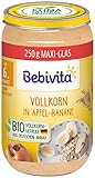 Bebivita Frucht & Getreide Vollkorn in Apfel-Banane, 6er Pack (6 x 250 g)