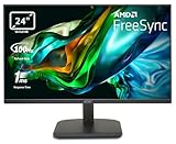 Acer EK241YH Monitor 23,8 Zoll (60 cm Bildschirm) Full HD, 100Hz HDMI, 75Hz VGA, 5ms (GTG), HDMI 1.4, FreeSync, Schwarz