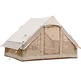TOMOUNT Aufblasbares Zelt 300D Wasserdicht Polyester 4 Personen Familienzelt einfach einzurichten Glampingzelt mit Aufbewahrungstasche und Luftpumpe campingzelt für Outdoor, Camping, Hiking, Festival