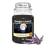 Yankee Candle Duftkerze im Glas (groß) | Midsummers's Night | Kerze mit langer Brenndauer bis zu 150 Stunden | Perfekte Geschenke für Frauen