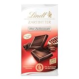 Lindt Schokolade Zartbitter ohne Zuckerzusatz | 100 g Tafel | Feinste mit 55 % Kakao ohne und ohne Gluten| | Schokoladentafel | Schokoladengeschenk